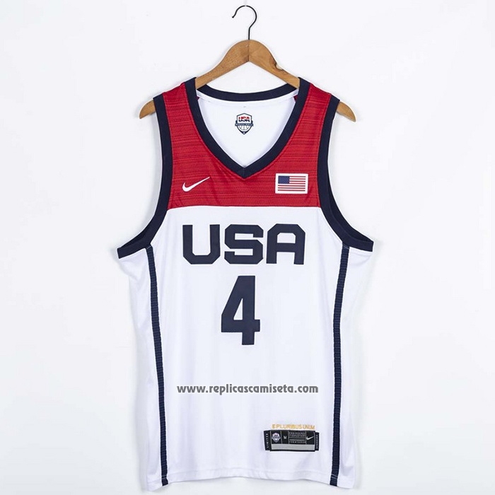 Camiseta USA 2021 Bradley Beal #4 Blanco